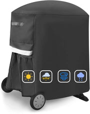 Grillhoes per sostituzione per serie Weber Q100/Q200 con carrello trasportabile, 81x43x89 cm, impermeabile e robusto, copertura PU per Weber Q2200, 2400, 1200, 1400