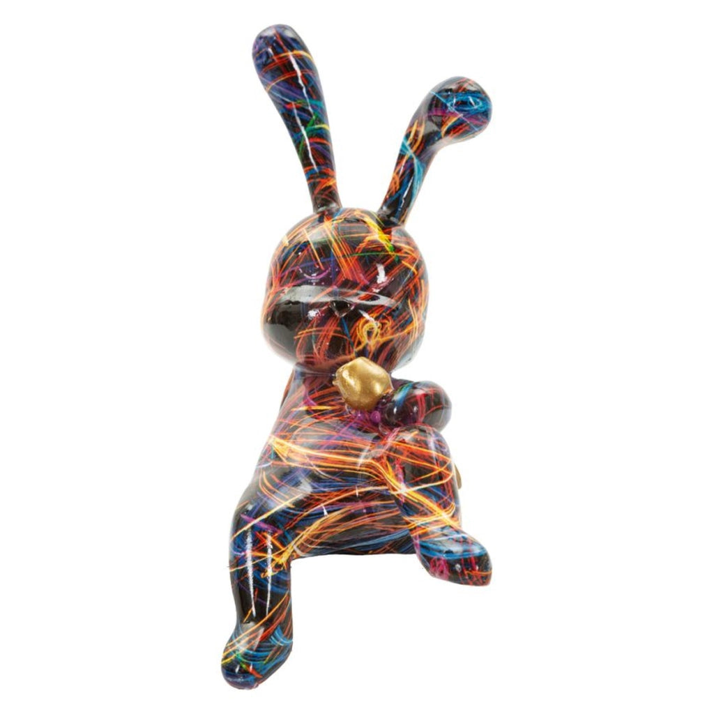 Scultura Coniglio 1, Multicolore, Poliresina, 21,5x10x22 cm