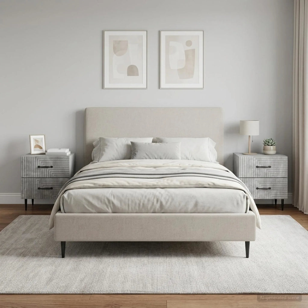 Armadio da Notte 2 pcs Grigio Cemento 43 x 34,5 x 47,5 cm 894762