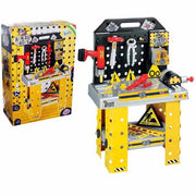 Trade Shop - Banco Di Lavoro Con Accessori Attrezzi Fai Da Te Officina Giocattolo Bambini -