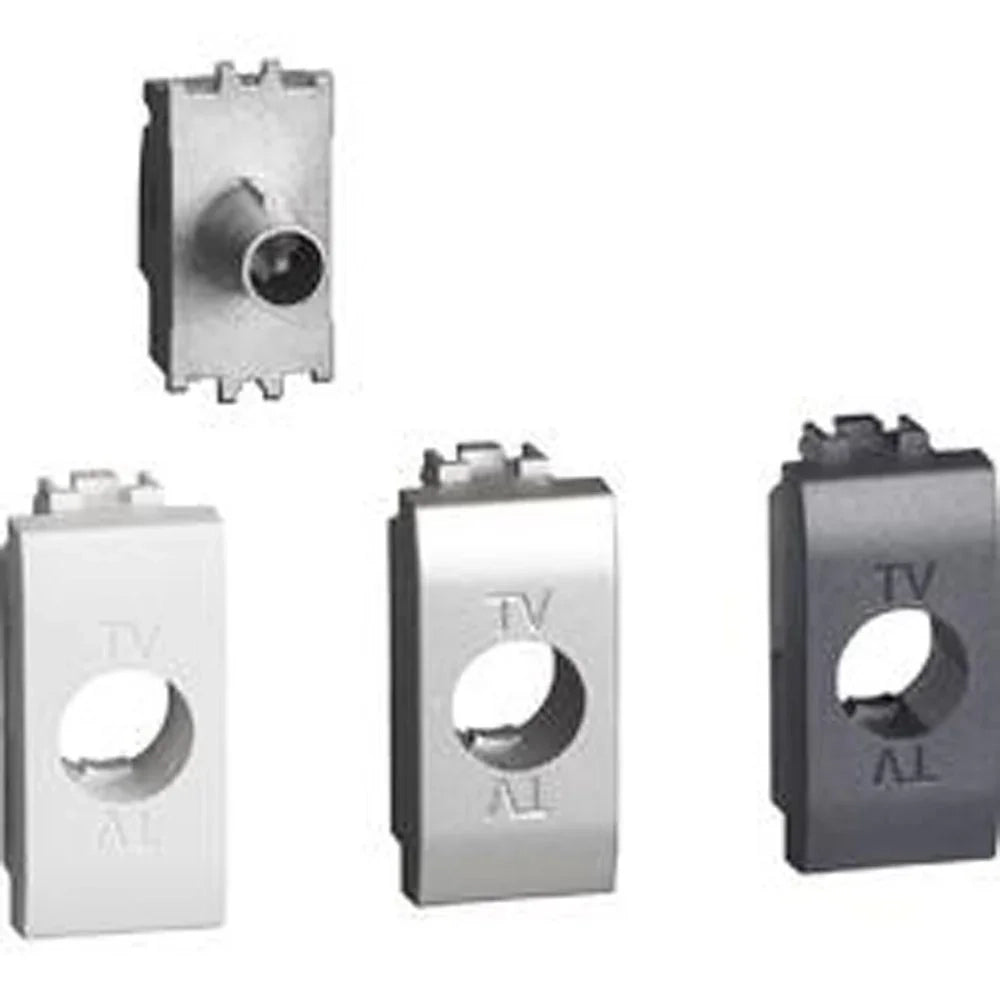 Presa TV coassiale passante terminale Bticino LivingLight 14dB 1 Modulo Antracite LN4202P14
