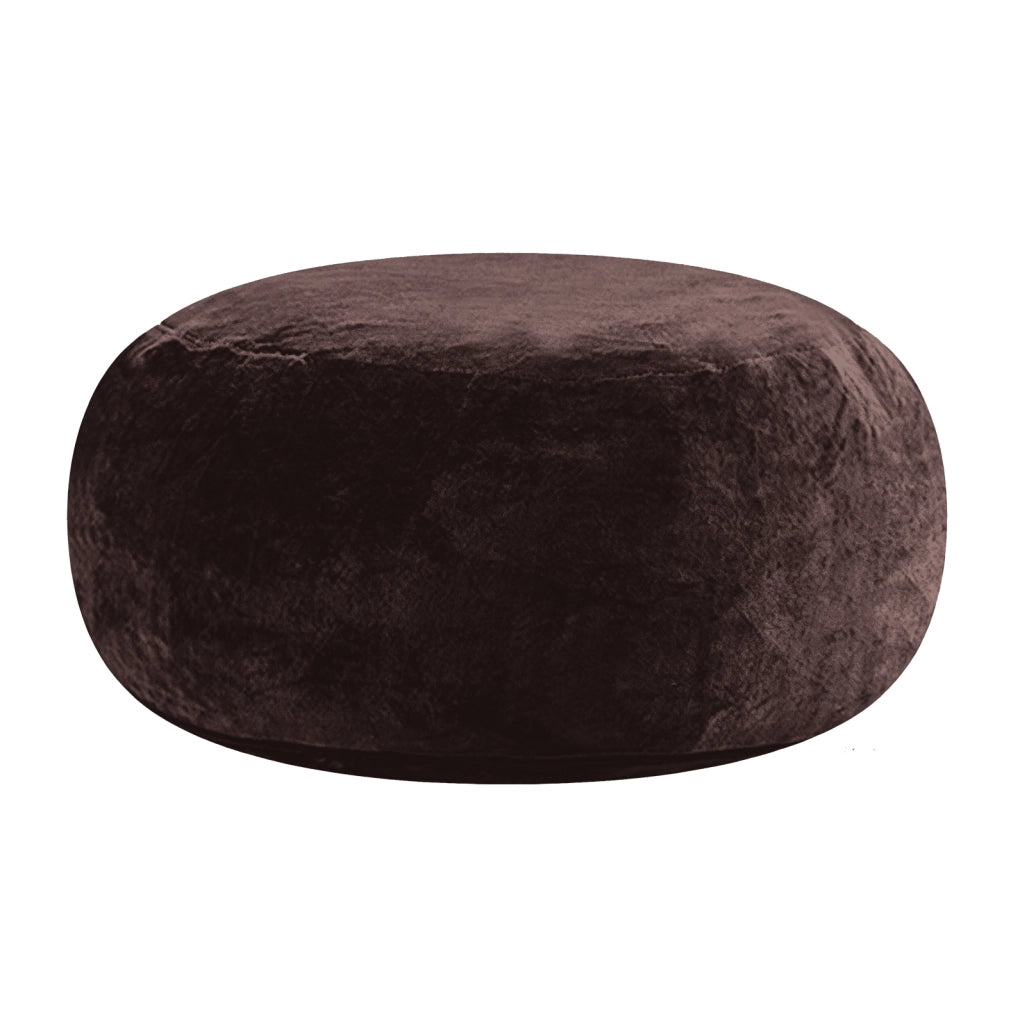 Pouf a pera 4FT 100x100x50 cm marrone in schiuma， per salotto e camera