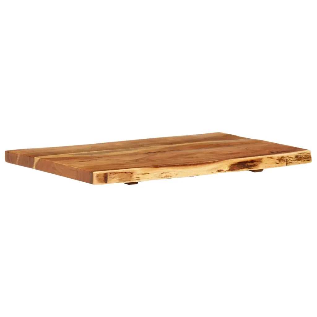 Piano per VanitÃ  Bagno in Massello di Acacia 80x52x3,8 cm