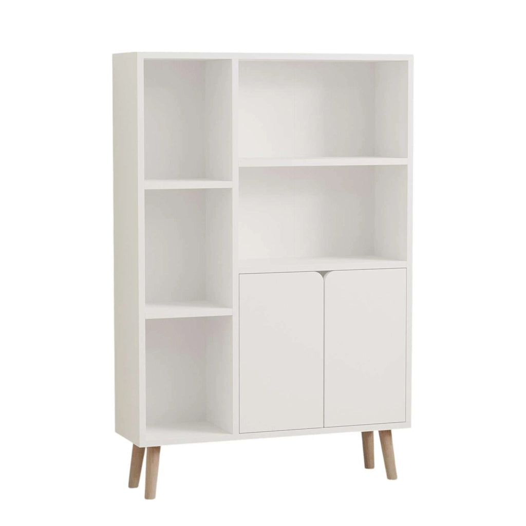 Libreria in legno "Lumo" - 80 x 24 x 120 cm - Bianco