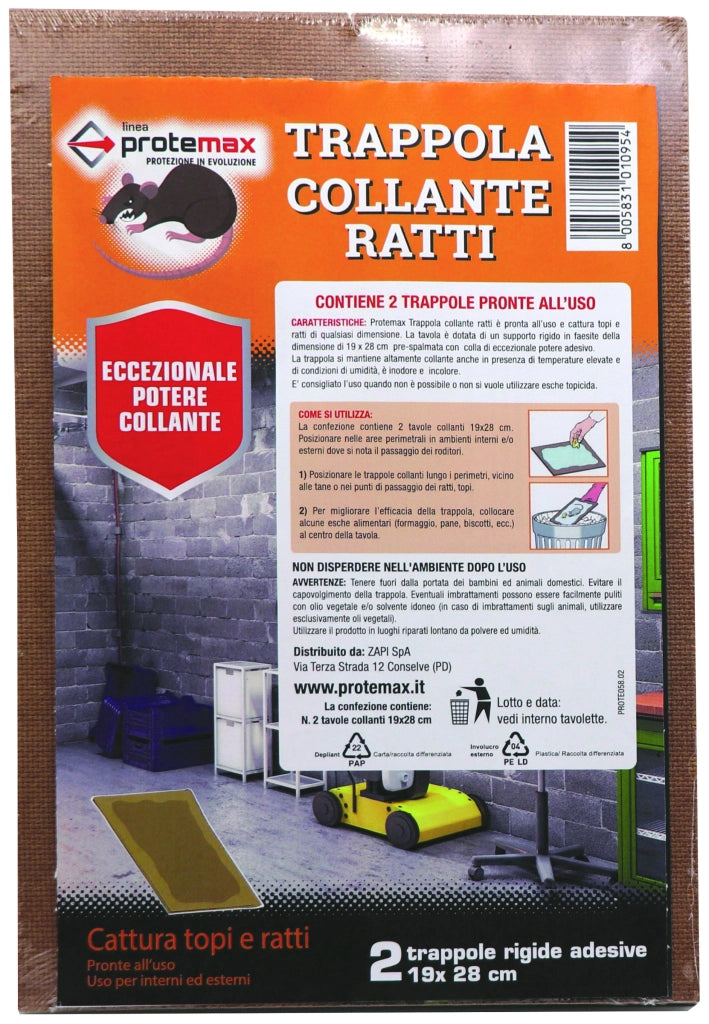 TRAPPOLA TAVOLETTA TOPI MAXY BLISTER PZ.2 cm.19x28