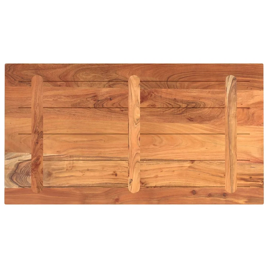Piano Tavolo 100x70x2,5 cm Rettangolare Legno Massello Acacia