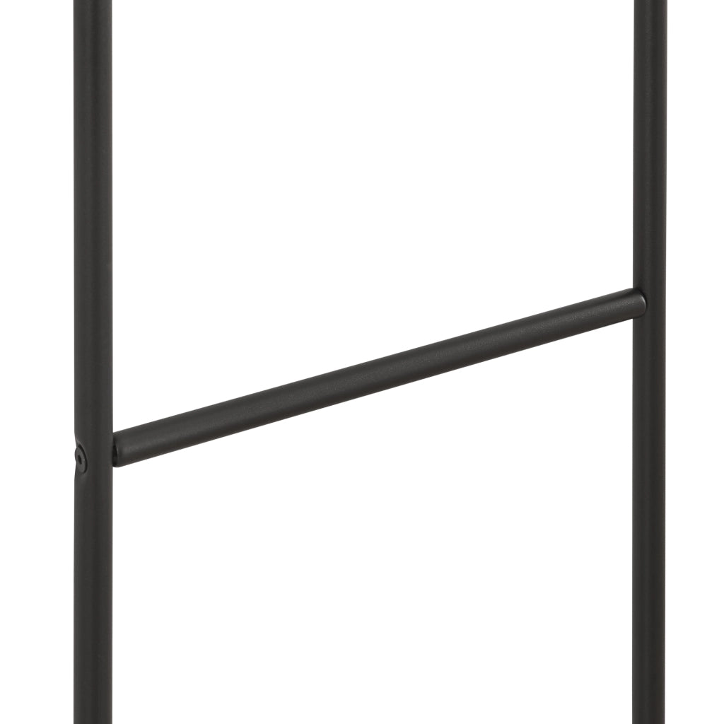 Portasciugamani da Terra Bodø a Forma di Scala 176 x 38 cm Acciaio Nero [en.casa]