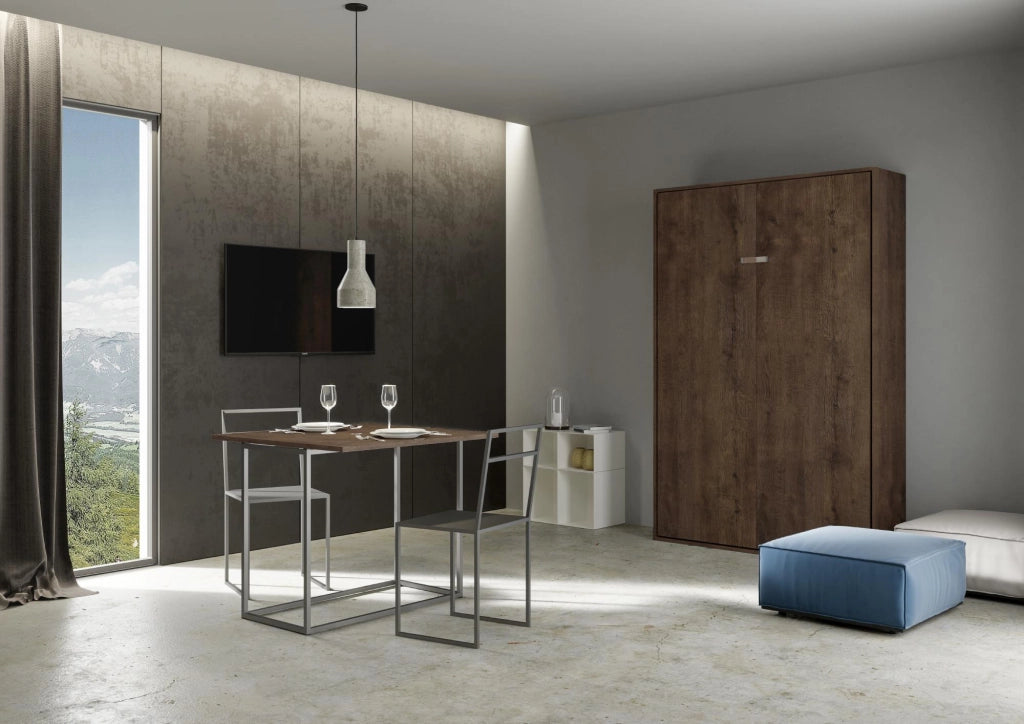 Letto Matrimoniale Francese a Scomparsa Salvaspazio Kentaro H210 cm Marrone