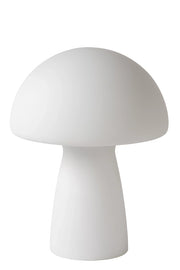 Lampada da tavolo in vetro bianco fungo E27 Lucide