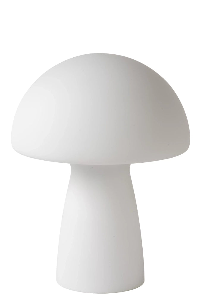 Lampada da tavolo in vetro bianco fungo E27 Lucide