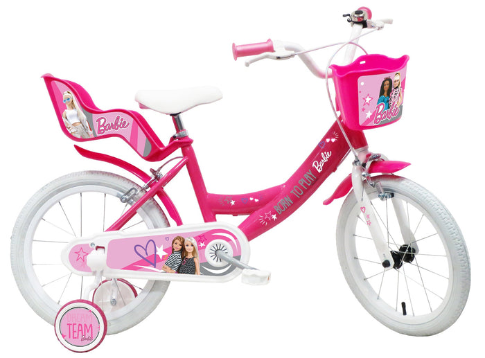 Bicicletta per Bambina 16" 2 Freni  Barbie Rosa