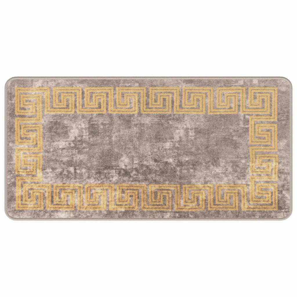 Runner Tappeto MARSA Grigio 50 x 100 cm Poliestere e PVC