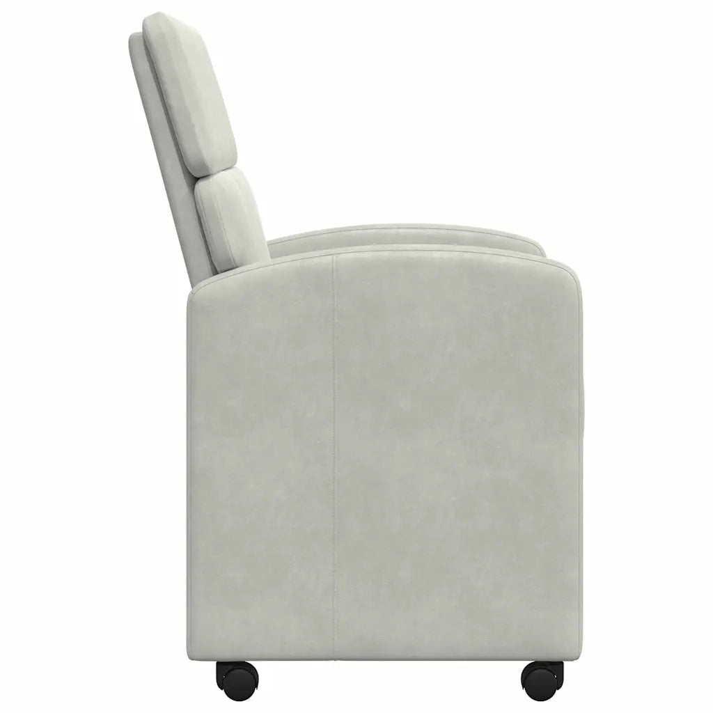 Sedie da Pranzo con Ruote 2 pcs Grigio chiaro 58 x 65 x 98 cm