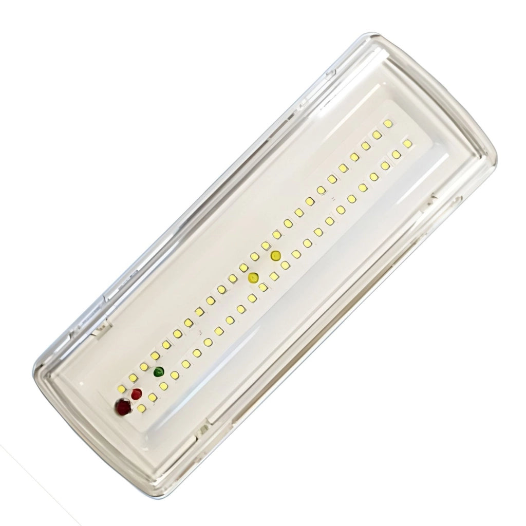 Lampada di Emergenza a LED 3.5W 400lm Luce Fredda 6500K Autonomia 3 Ore Batteria Ricaricabile al Litio Modalità Maintained e Non-Maintained,Montaggio da Parete o Soffitto Come Plafone