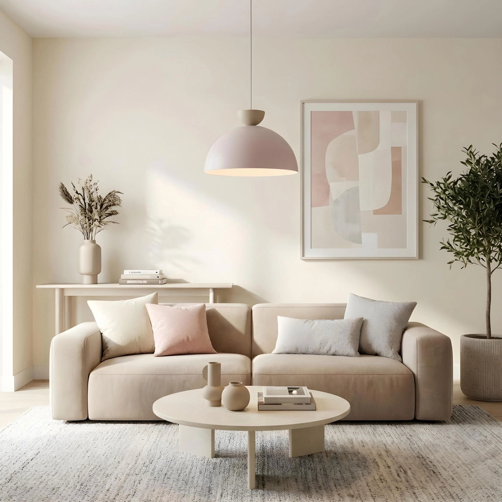 Lampada a sospensione Nevis 50 cm 1xE27 beige Luminex