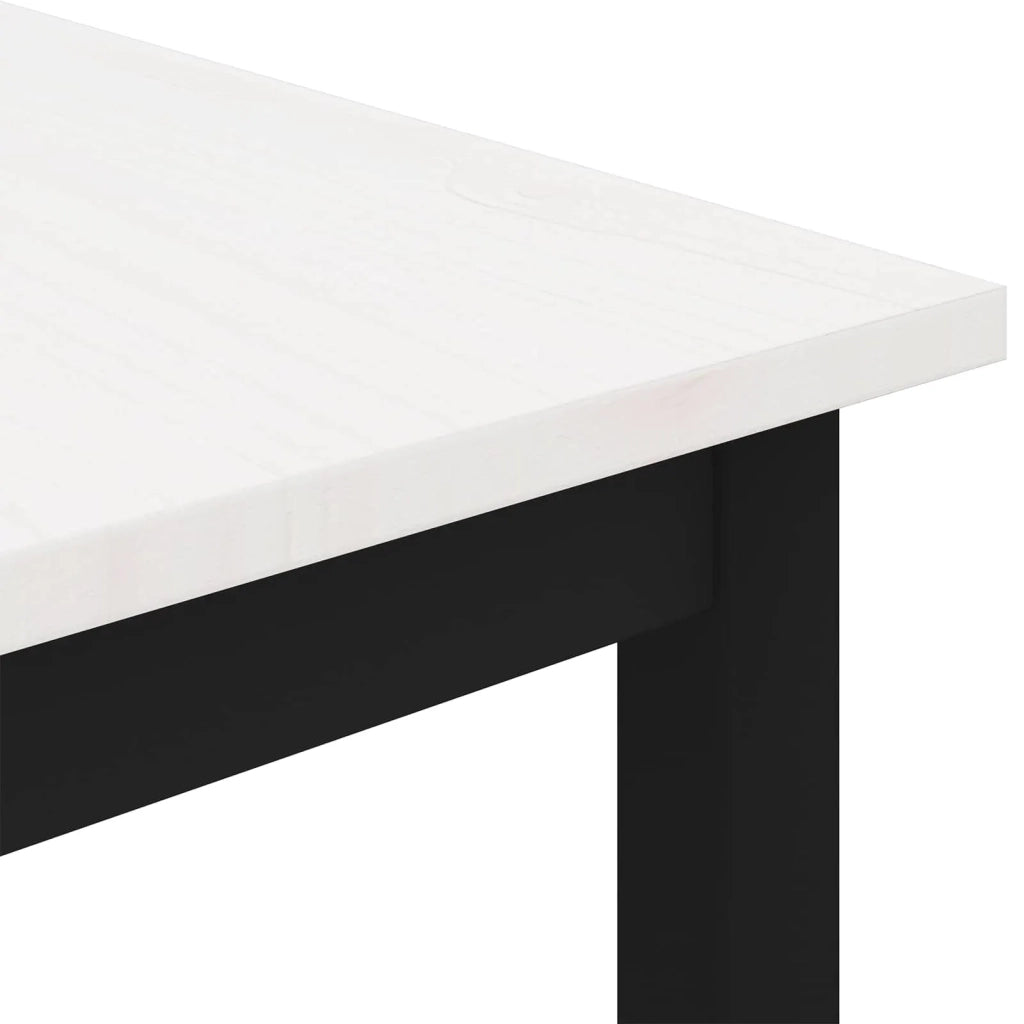 Tavolino da salotto Bianco 60 x 60 x 36 cm Pino massello 892760