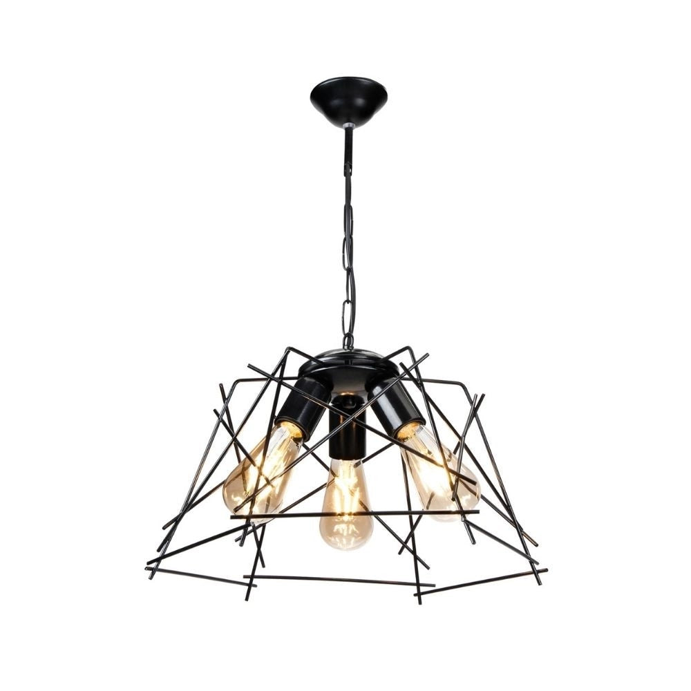 Lampada a sospensione Tena MDL3854 luci in metallo nero asimmetrico EFFEZ