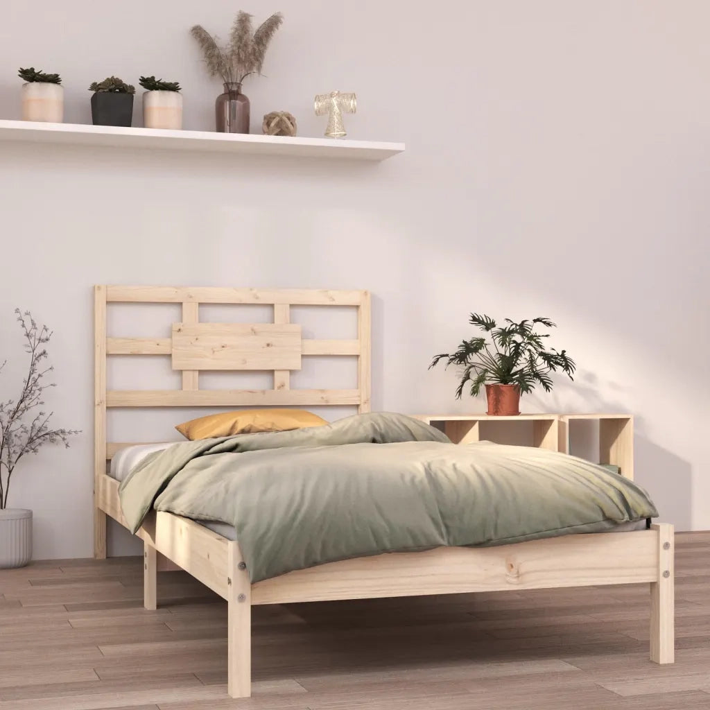 Giroletto-Struttura Letto in Legno Massello 90x190 cm Single 938319
