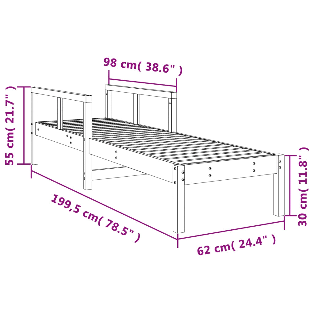 Lettino Prendisole | Sdraio da giardino | Lettino da sole 199,5x62x55 cm in Legno Massello di Douglas