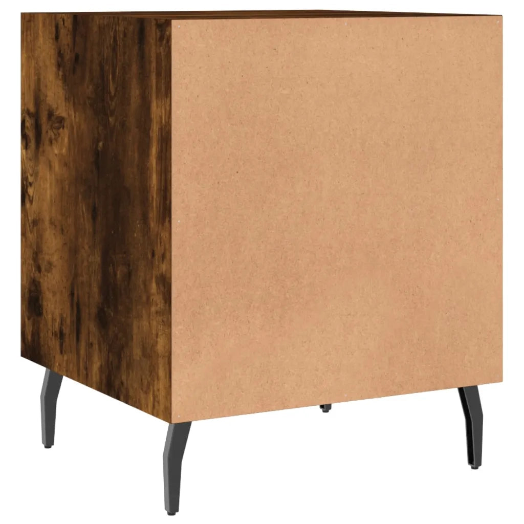 Comodini 2 pz-Set di 2 Tavolino da notte Rovere Fumo 40x40x50 cm in Legno Multistrato 676374