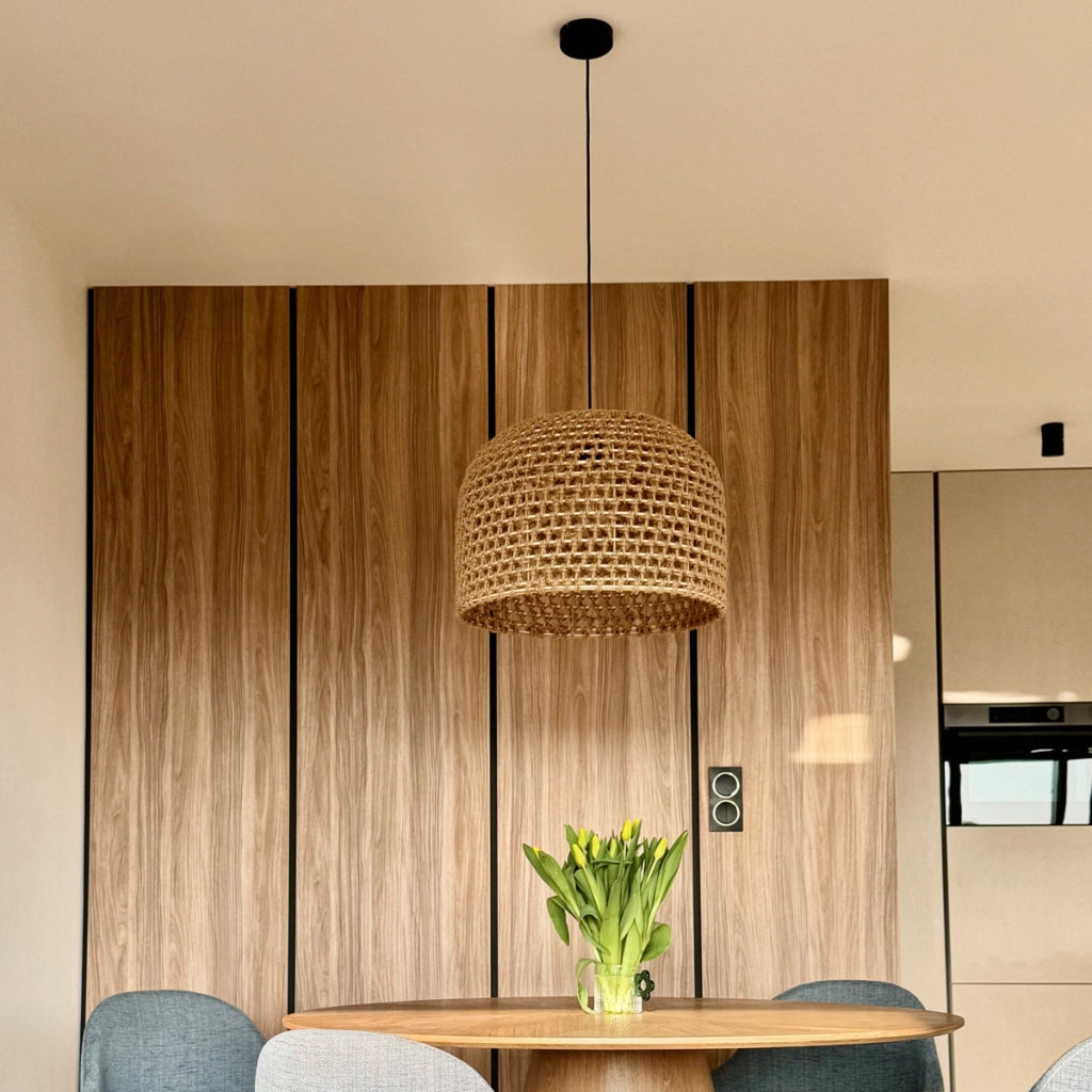 Lampada a sospensione rattan Ø50 E27 15W Kanso Light Prestige
