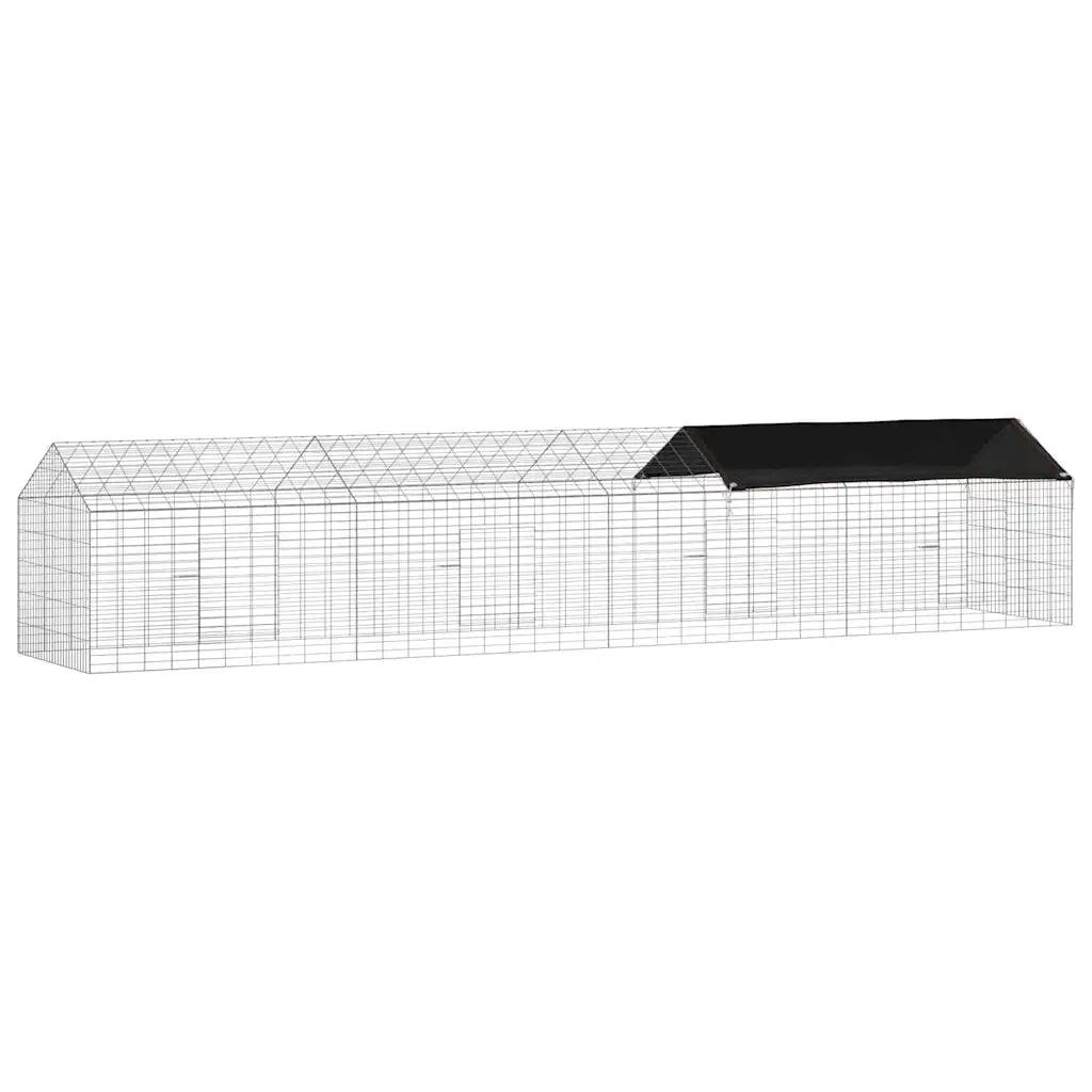 Gabbia per Conigli Argento 400 x 78 x 78 cm Acciaio zincato 42019238
