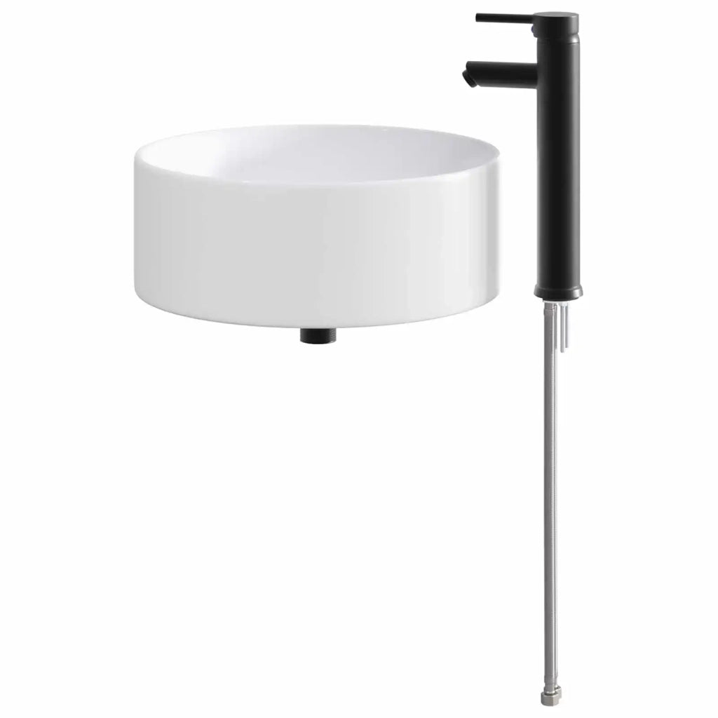 Lavabo da bagno Nero Opaco 40,5 x 40,5 x 15,5 cm Metallo 890241