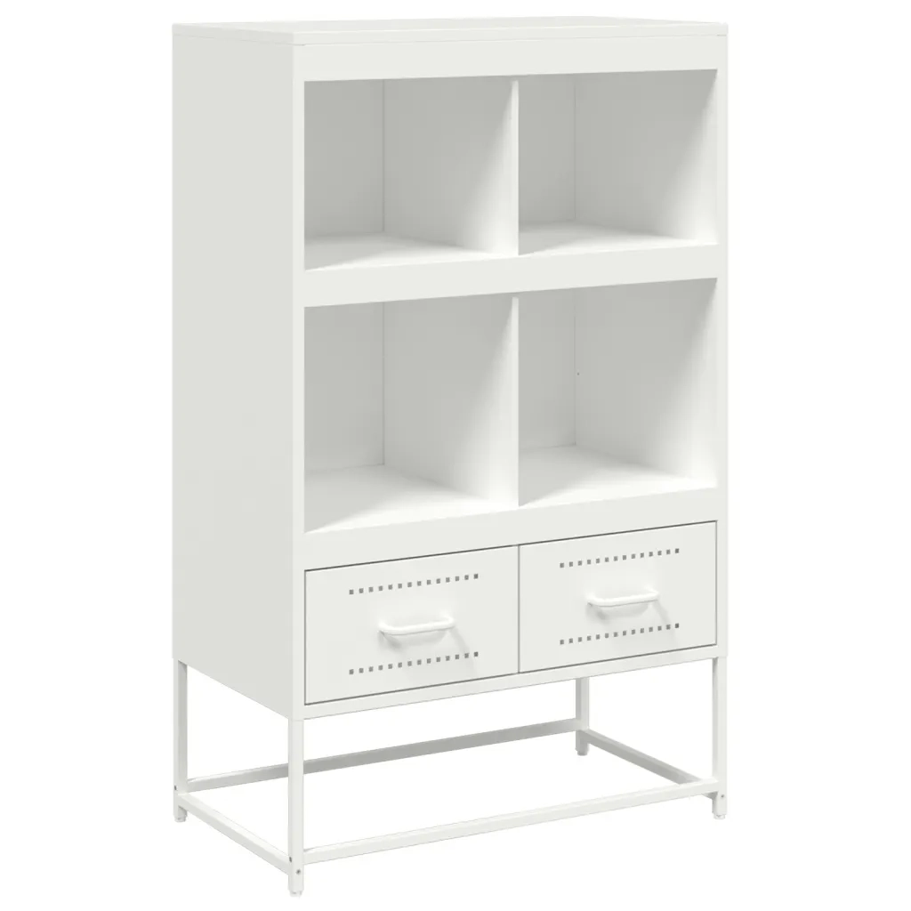 Credenza Bianca 68x39x111,5 cm Acciaio 846607