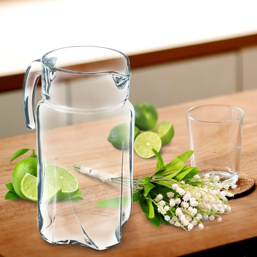 Caraffa in vetro KADAX per bevande, acqua, succhi di frutta, limonata, 1,7 l