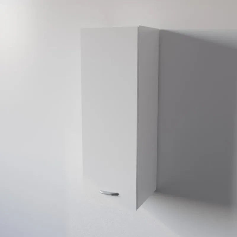 Pensile Cucina  in Legno Nobilitato Bianco Mobile Alto con 1 Anta, Pensile Componibile Moderno Made in Italy (H90XL30XP33cm)