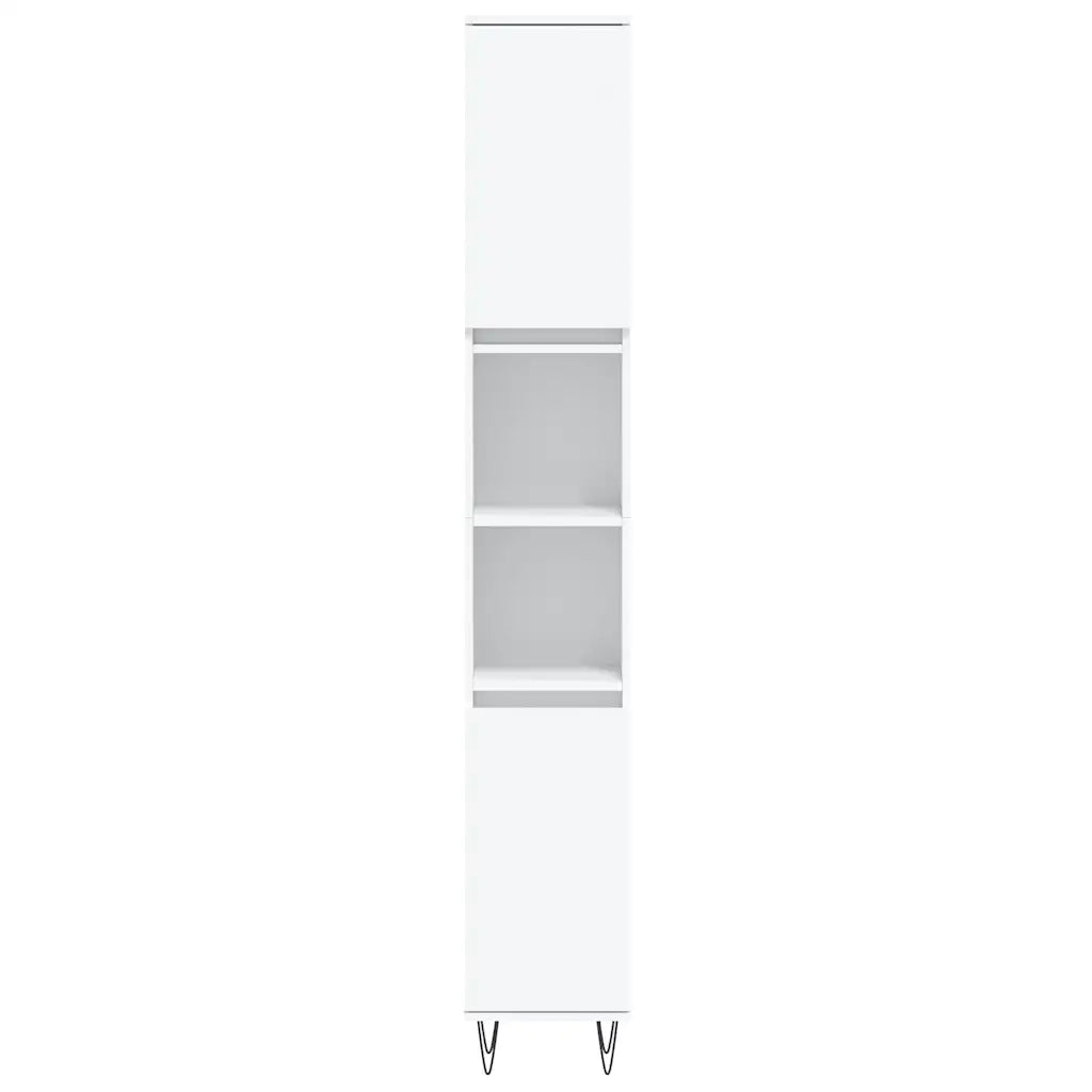 Set Mobili da Bagno 3 pz Bianco in Legno Multistrato 3190221