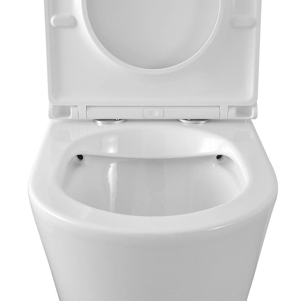 Copriwater soft close slim in termoindurente bianco lucido a sgancio rapido Klan