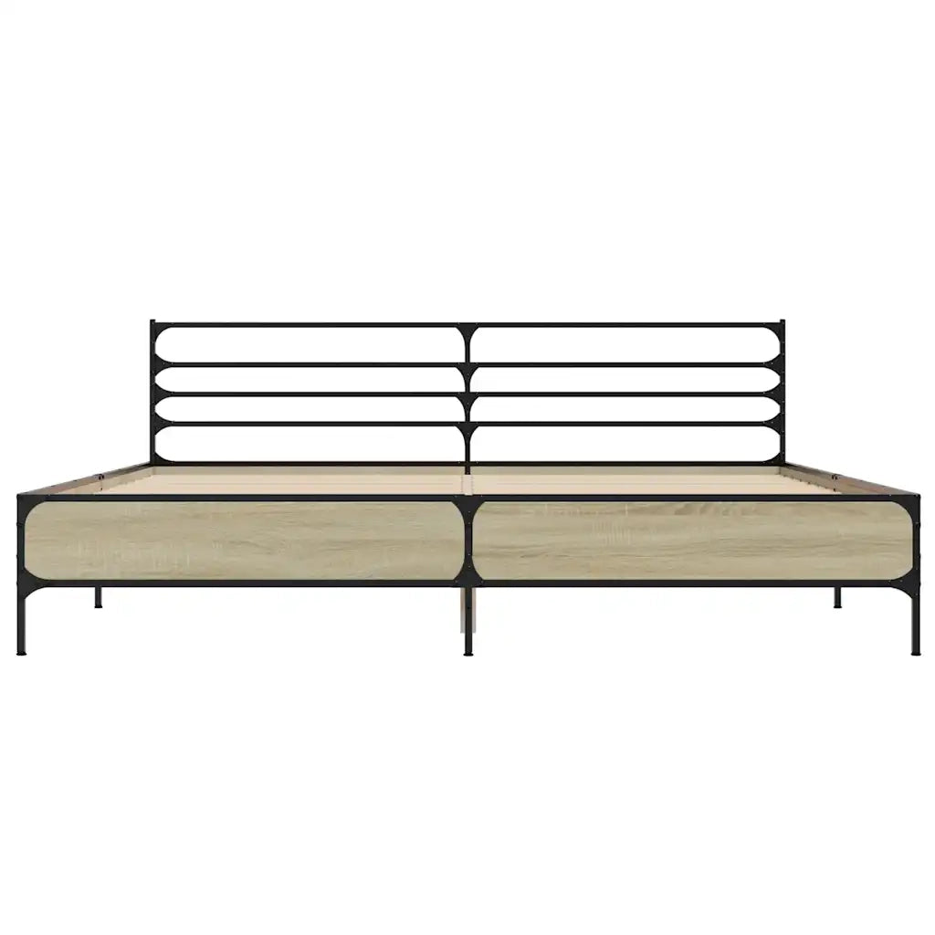 Giroletto Rovere Sonoma 180x200 cm in Legno Multistrato Metallo