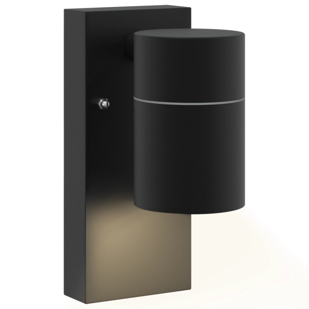 Lampada da Parete Esterno Nera Acciaio Inossidabile IP44