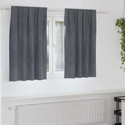 Tende oscuranti 2 pcs Grigio chiaro 140 x 140 cm Velluto 4107288