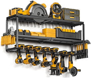 Regolabarre in Metallo con Sostegno per Elettrotool 3 Livelli di Magazzino per Strumenti Organizzatore per Garage, Keller o Laboratorio (66 * 31 * 20CM)