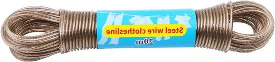 Tessuto di Lavorazione Lenzuola 20 m Core in Acciaio Resistente all'Acqua Tessuto per Lenzuola di Outdoor Tuin Airer con Coating Antiruggine e Antimuffa