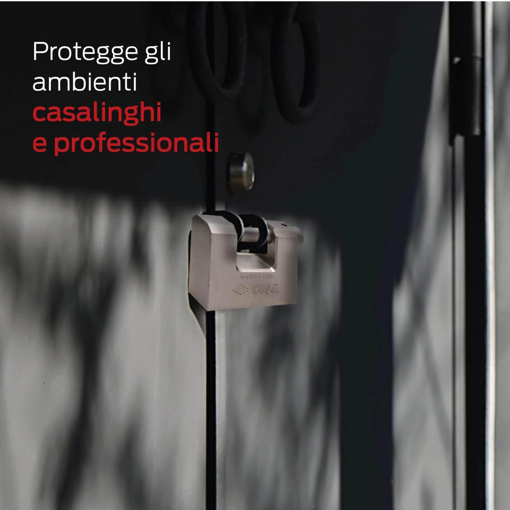 Lucchetto Rettangolare in Acciaio con Chiave Lim Cisa 84 mm