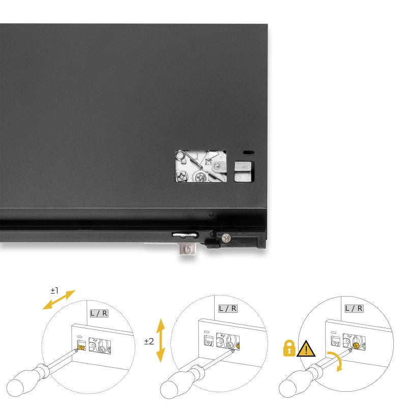 Cassetto esterno Protone 30kg, guide di estrazione totale con una chiusura soft, altezza 178mm, profondità 500mm, Acc..