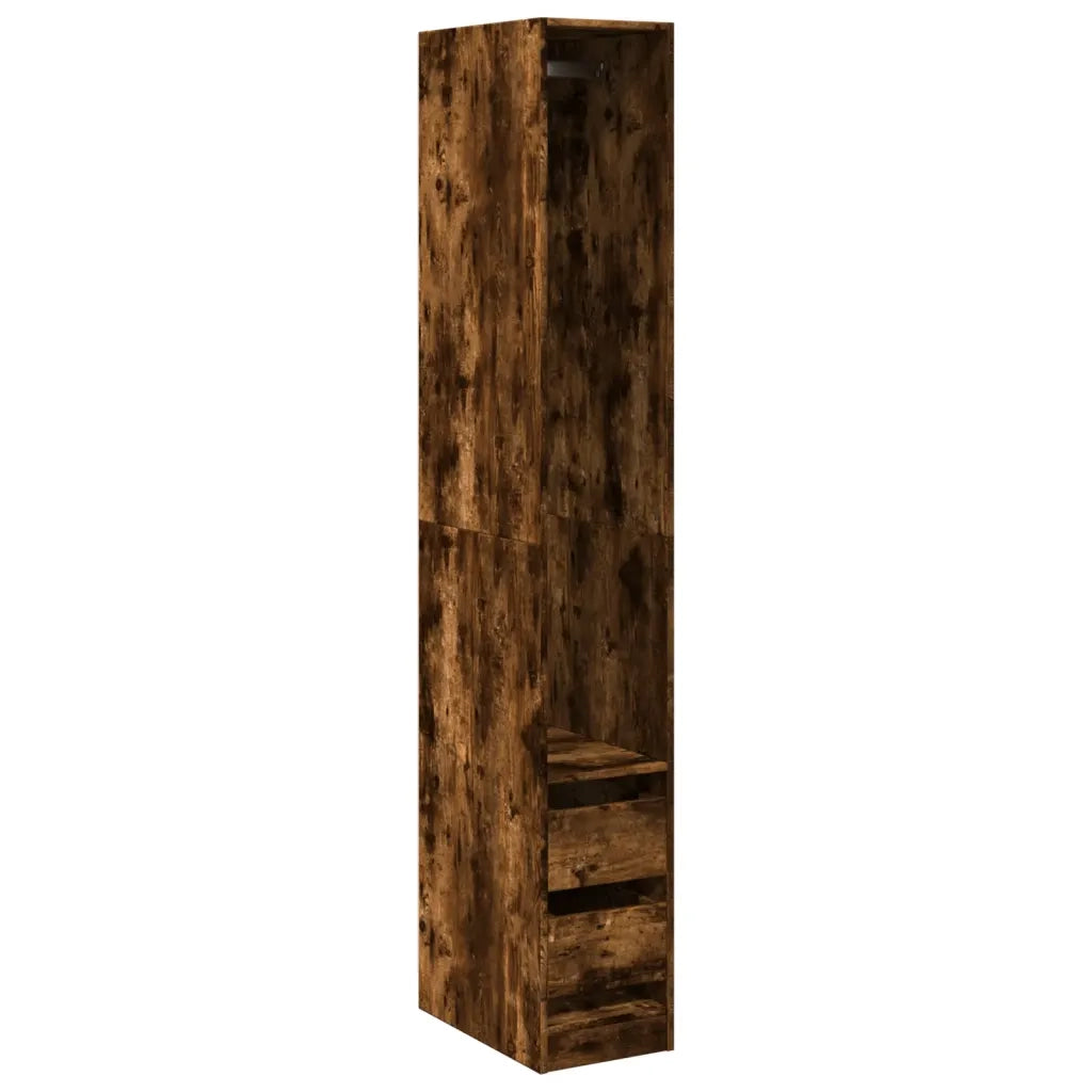 Armadio Rovere Fumo 30x50x200 cm in Legno Multistrato CFW9217761