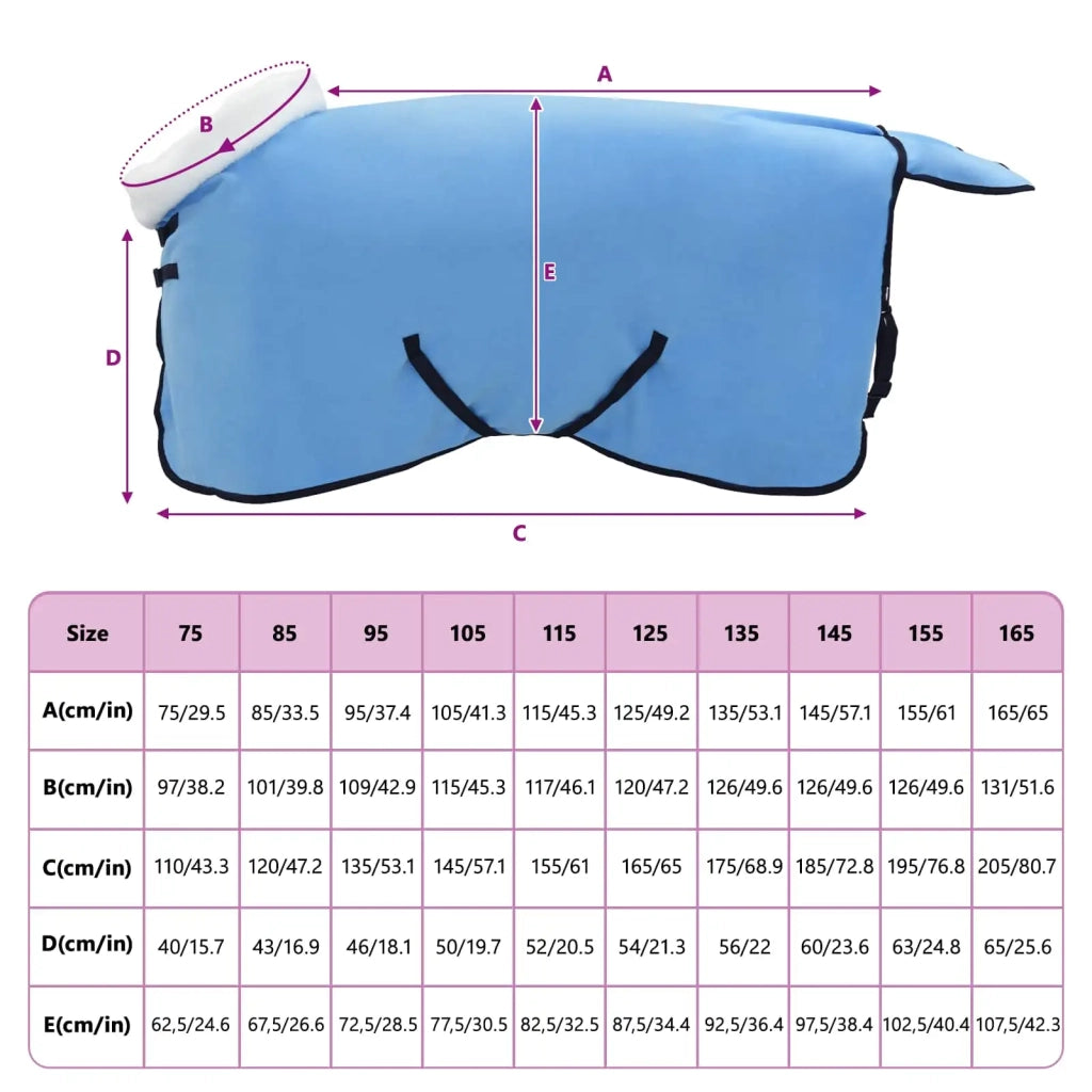 Coperta per Cavalli Aqua Completo 85 cm Felpa in pile CFW6480598