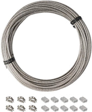 Cavo in Acciaio Inox 10m - Set di Cavi - Kit di Osservazione - Resistente/Duraturo - Rivestimento PVC - Adatto per Interno/Esterno - Cavo di Acciaio