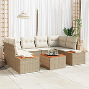 Set Divano da Giardino 7 pcs Beige Poly Rattan 3356706