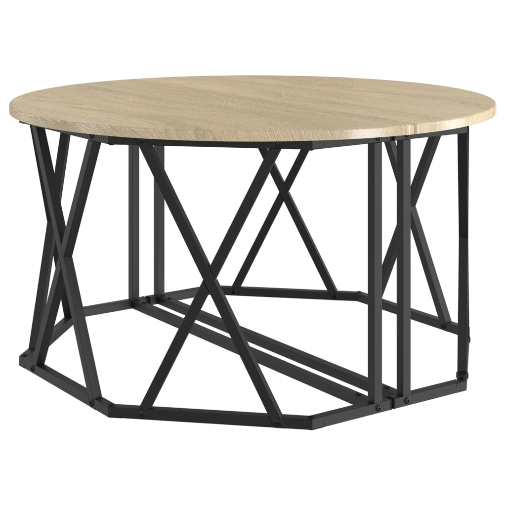 Tavolino da caffÃ¨  in rovere Sonoma 80x80x42 cm in legno ingegnerizzato
