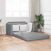 Divano Letto versione 2 in 1 Grigio Chiaro 124x71x78 cm Tessuto