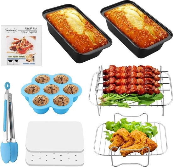Accessori per porta doppia per frittelle - adatto per Airfryer - capacità 8 litri a 96 litri