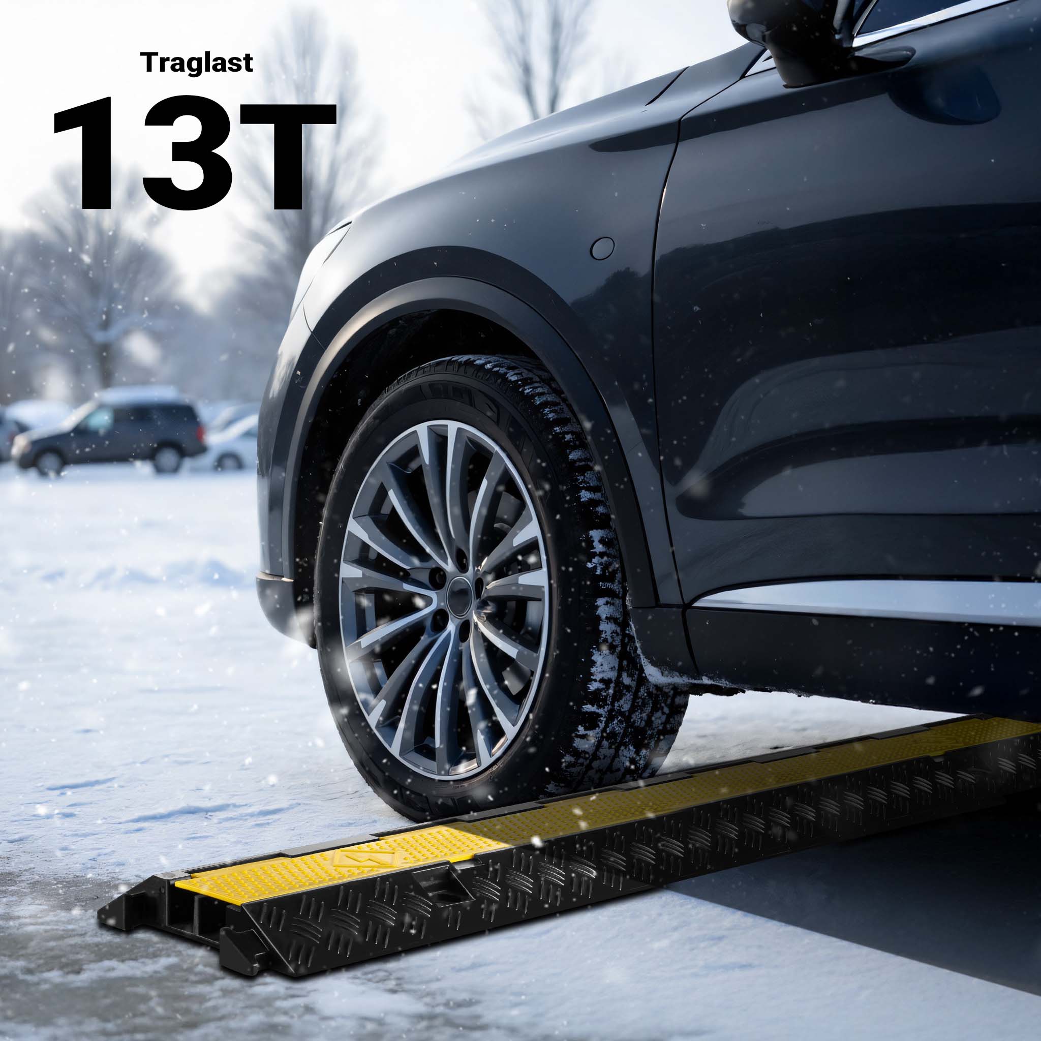 Canalina passacavi carrabile, 980x240x45mm, 2 canali, max 13 t, Pedana copricavo