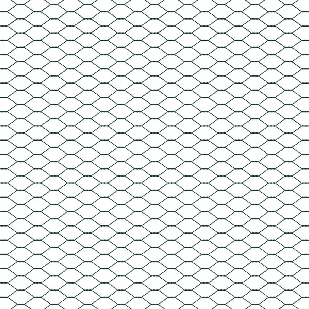 Recinzione Esagonale Verde 1 x 10 m PVC 42005346