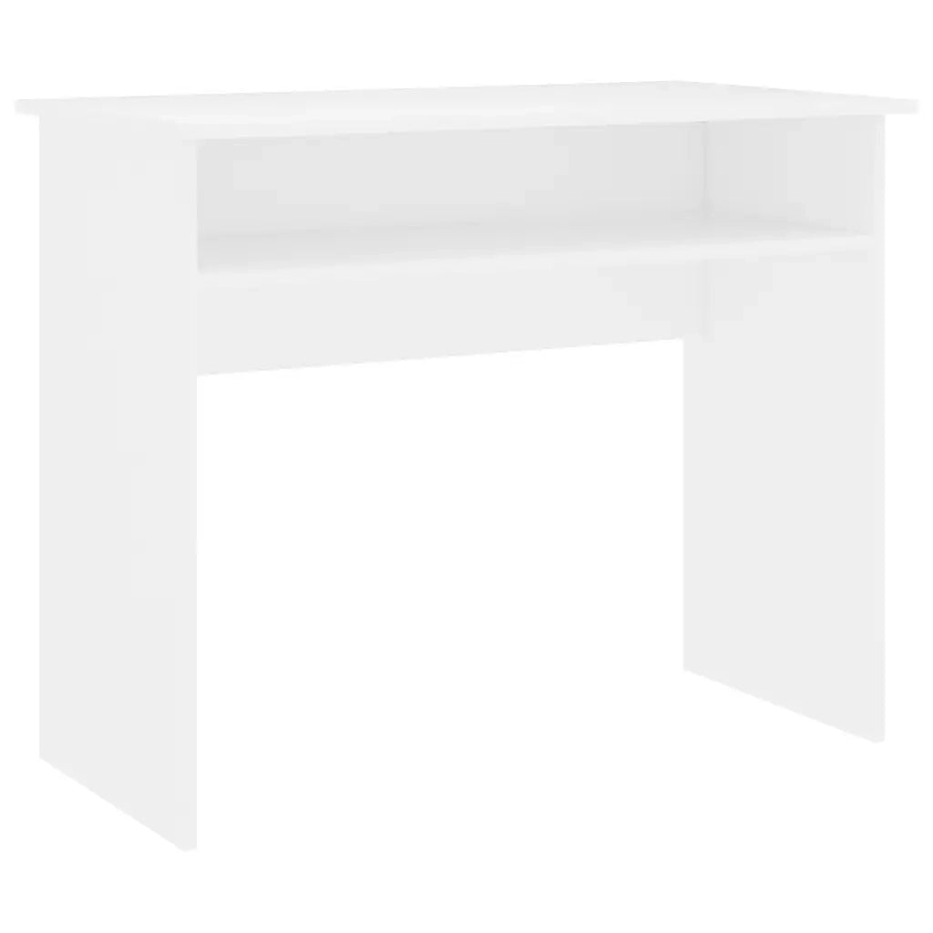 Scrivania-Scrivanie per ufficio e studio-Scrittoio Bianca 90x50x74 cm in Legno Multistrato