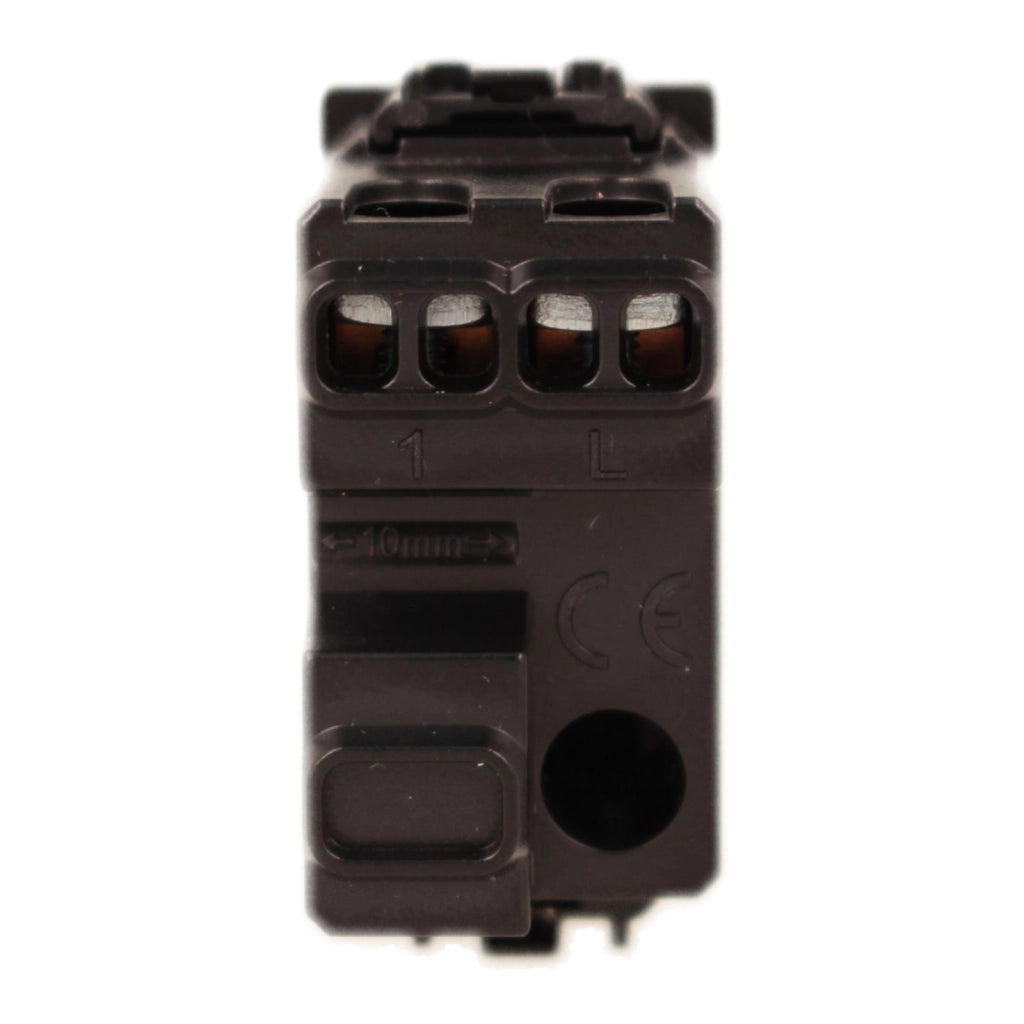 Pulsante NO 1P 16A 220V MBL Nero 1M Compatibile Bticino Living International BLN1001